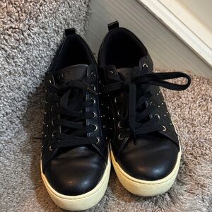 Aldo Black and Gold Sneakers